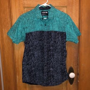 Zoo York Men’s M Blue and Black Stylish Button Up